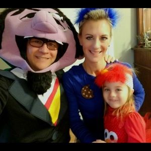 Handmade Sesame Street themed Halloween costumes